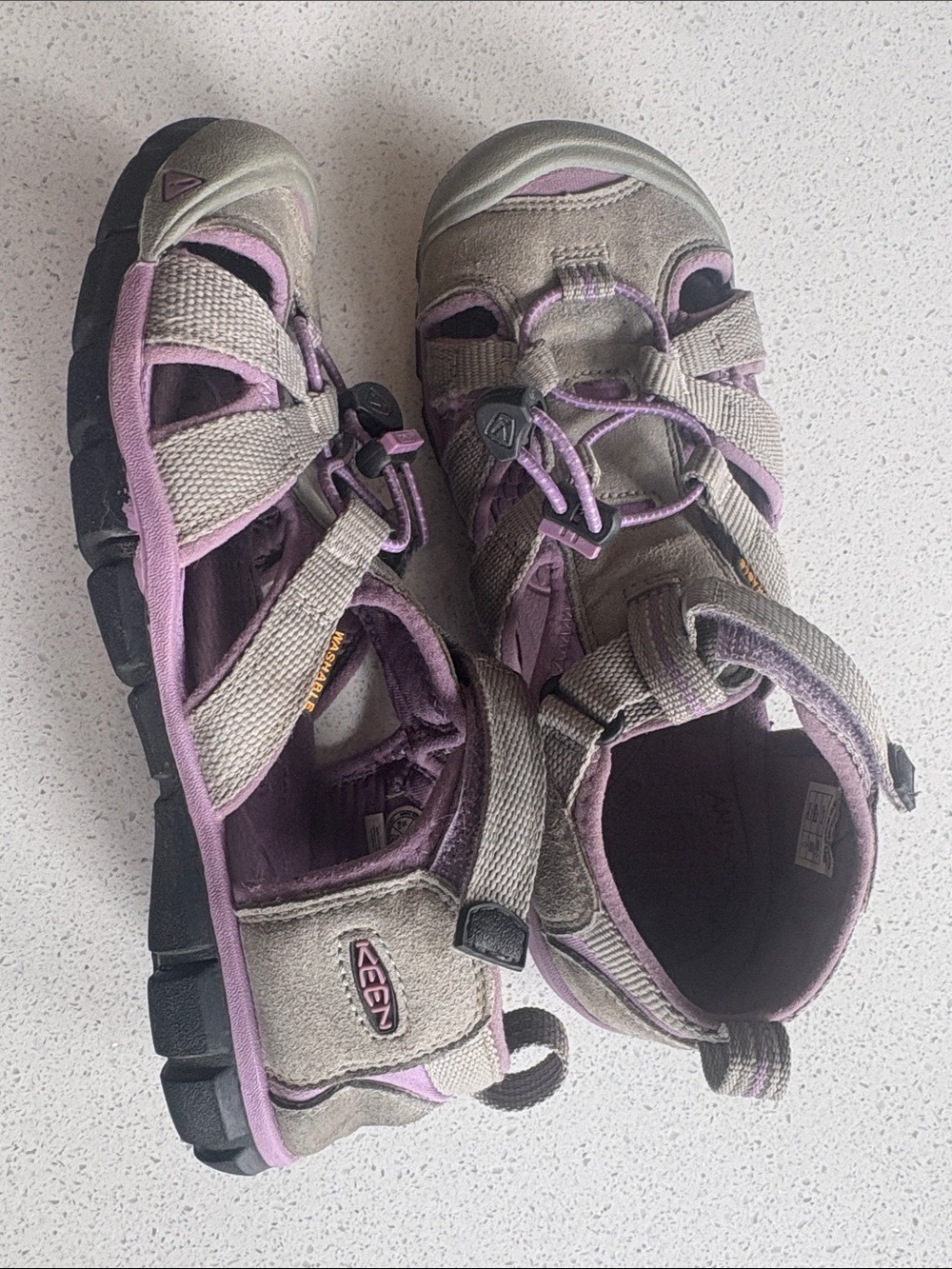 Keen Kids Gray and Purple Closed-Toe Sandals